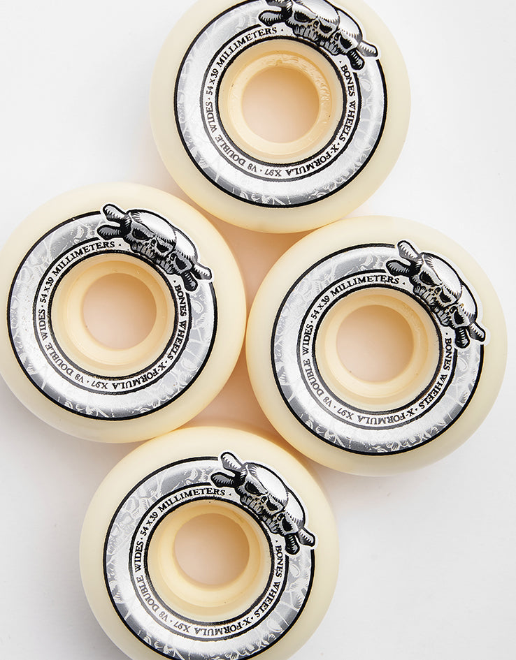 Bones Skull Double Wides V8 97A Skateboard Wheels