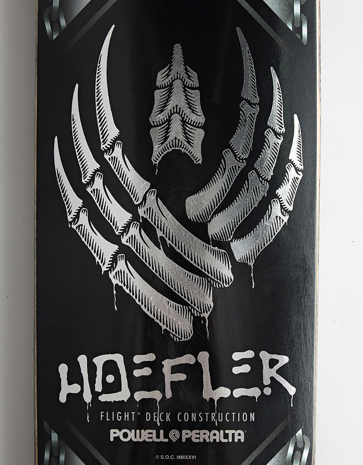 Powell Peralta Hoefler Chains FLIGHT Silver Foil Skateboard Deck - 8"