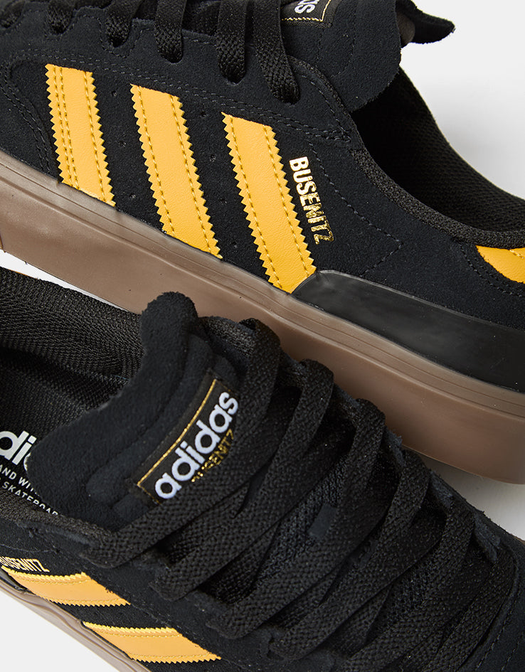 adidas Busenitz Vulc II Skate Shoes - Core Black/Preloved Yellow/Gum