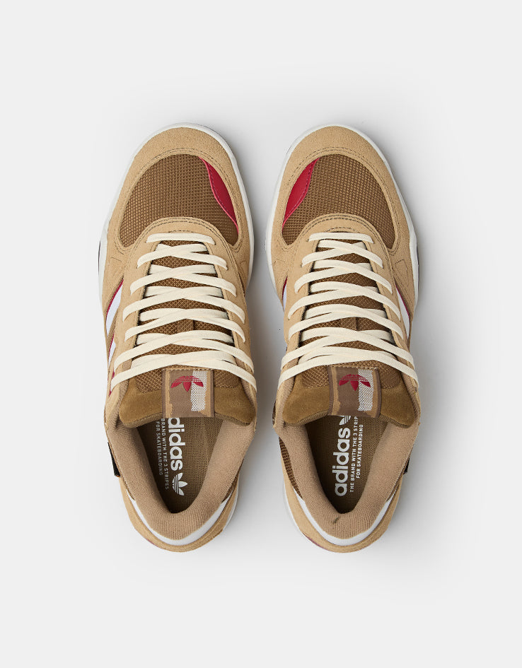 adidas Tekkira Cup Skate Shoes - Cardboard/White/Team Victory Red