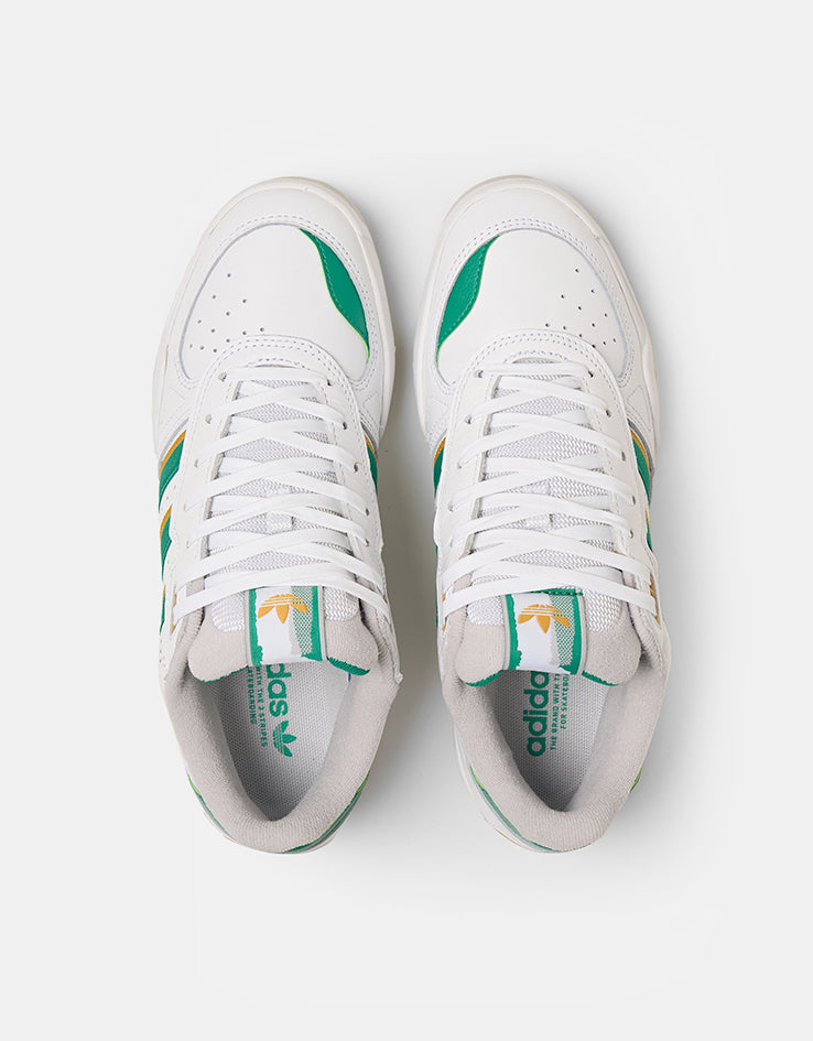 adidas Tekkira Cup Skate Shoes - White/Court Green/Preloved Yellow