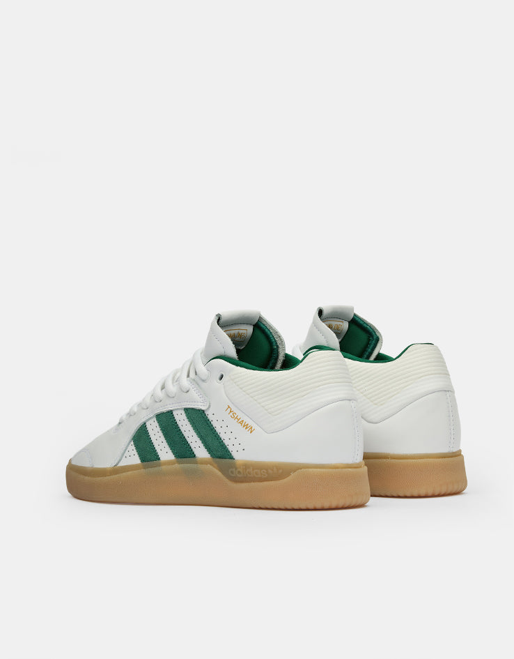 adidas Tyshawn Skate Shoes - White/Collegiate Green/Gum