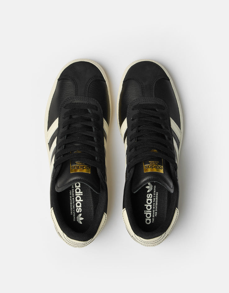 adidas Gazelle ADV Skate Shoes - Core Black/Cream White/Gold Metallic