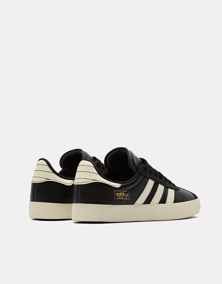 adidas Gazelle ADV Skate Shoes - Core Black/Cream White/Gold Metallic