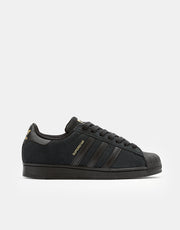 adidas Superstar ADV Skate Shoes - Core Black/Core Black/Gold Metallic