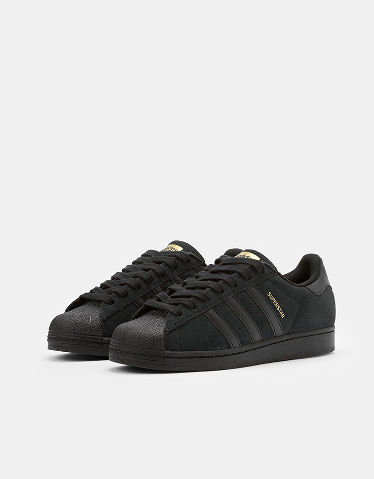 adidas Superstar ADV Skate Shoes - Core Black/Core Black/Gold Metallic