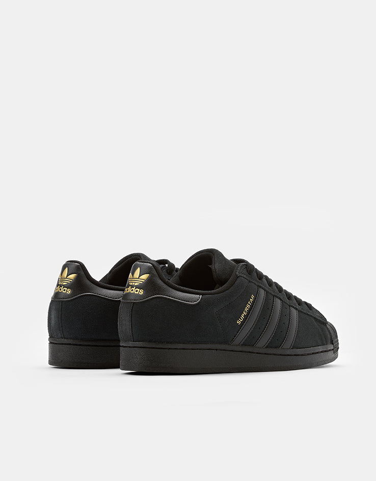 adidas Superstar ADV Skate Shoes - Core Black/Core Black/Gold Metallic