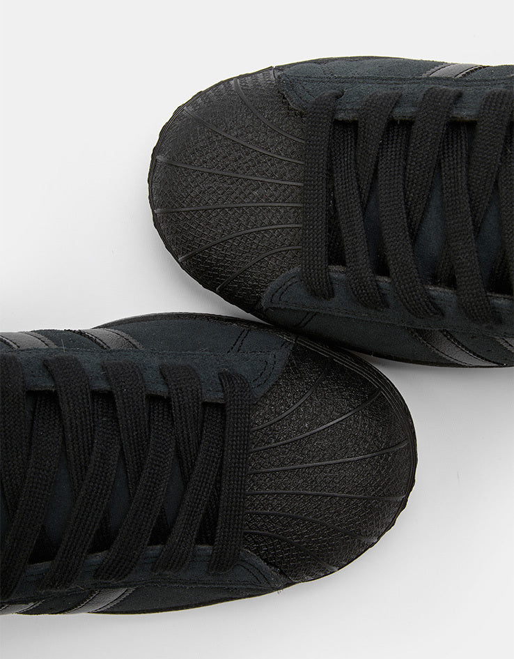 adidas Superstar ADV Skate Shoes - Core Black/Core Black/Gold Metallic