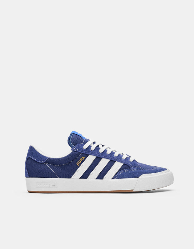 adidas Nora Skate Shoes - Dark Blue/White/Gold Metallic