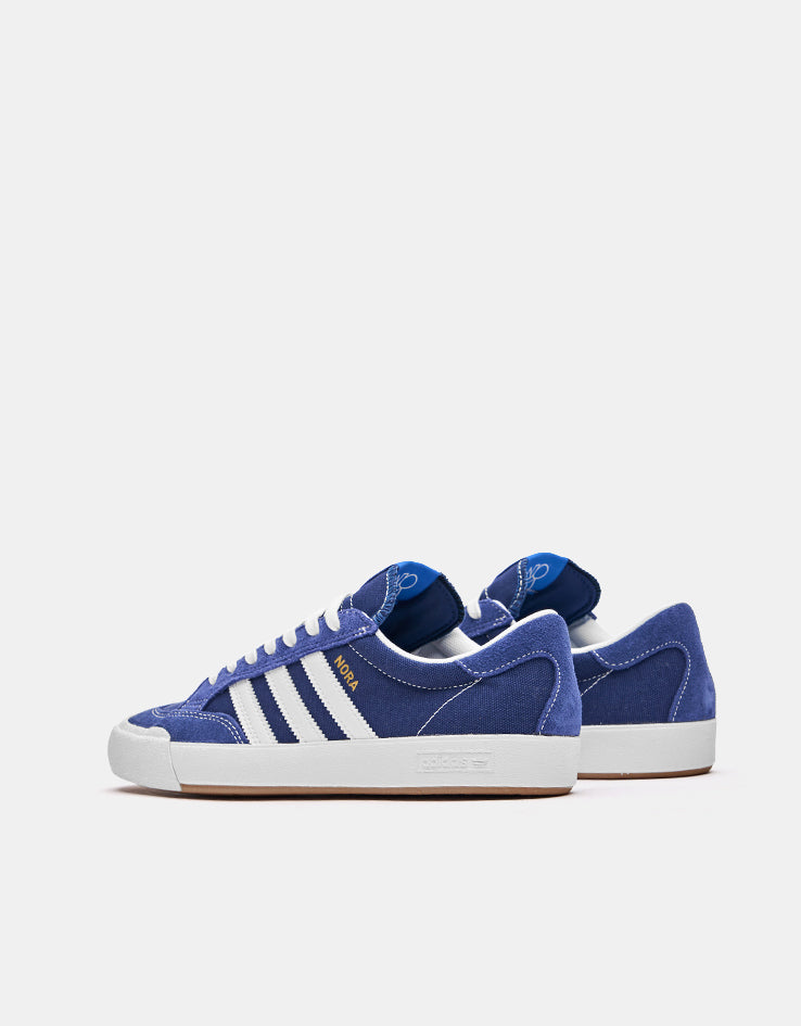 adidas Nora Skate Shoes - Dark Blue/White/Gold Metallic