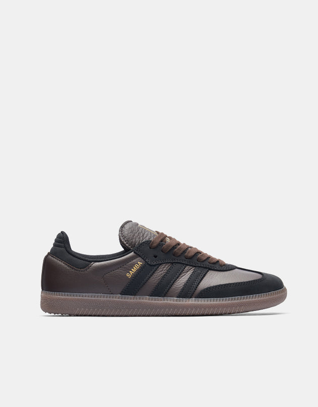adidas Samba ADV Skate Shoes - Dark Brown/Core Black/Gum