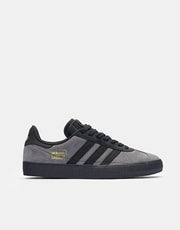 adidas Gazelle ADV Skate Shoes - Grey Six/Core Black/Gold Metallic
