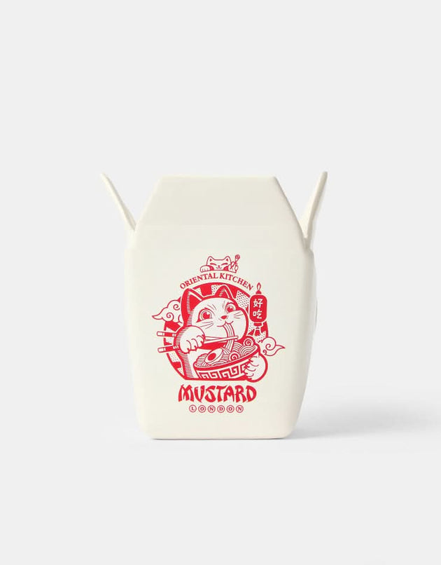 Ceramic Takeaway Box Pen Pot - White