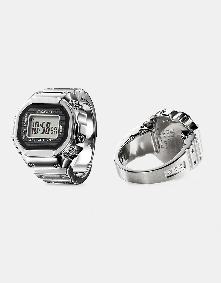 Casio 50th Anniversary CRW-001-1ER Digital Ring Watch - Silver