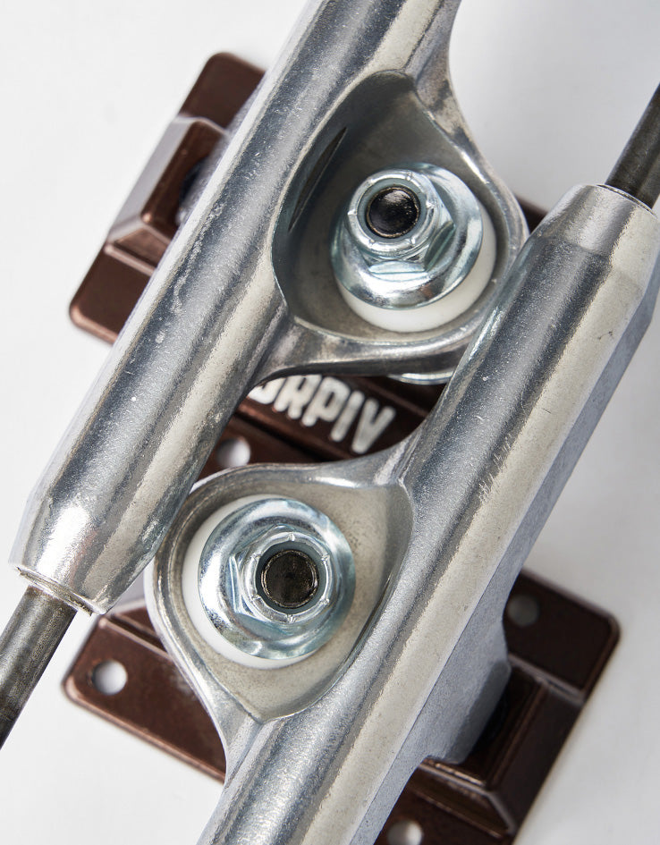 Lurpiv 3 Standard Skateboard Trucks - Polished/Brown (Pair)