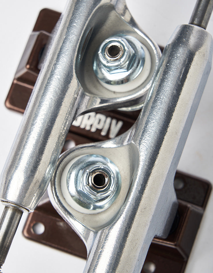 Lurpiv 3 Hollow Skateboard Trucks - Polished/Brown (Pair)