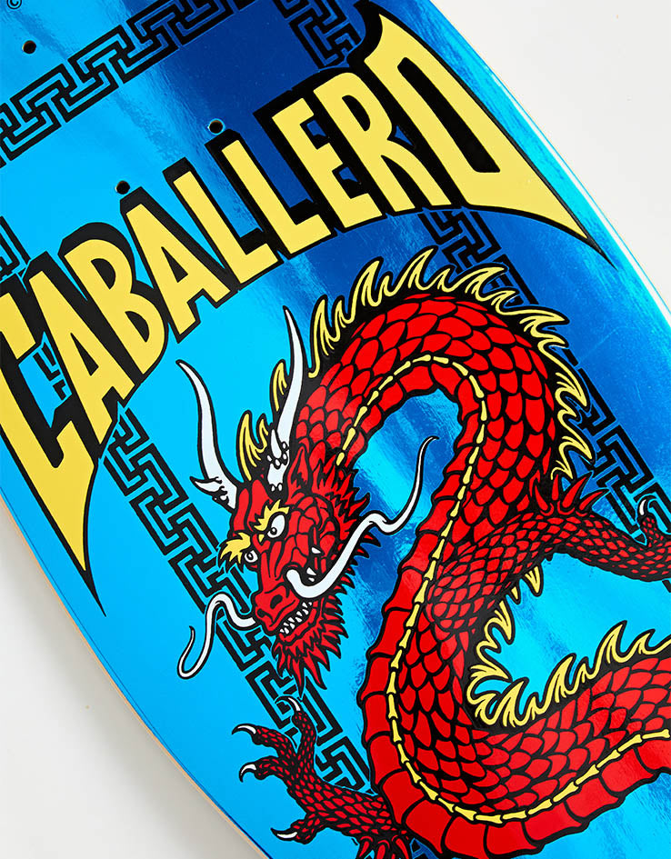 Powell Peralta Caballero Chinese Dragon Aqua Foil Skateboard Deck - 10"