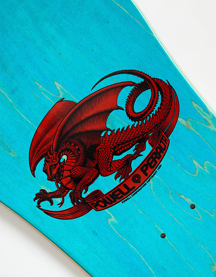 Powell Peralta Caballero Chinese Dragon Aqua Foil Skateboard Deck - 10"