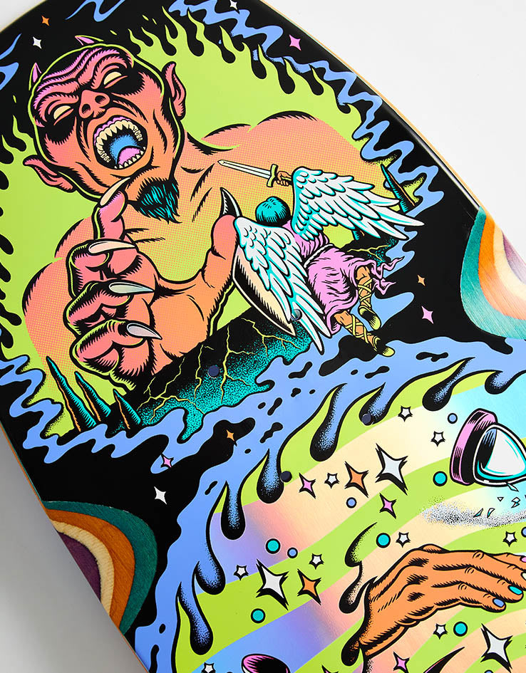 Santa Cruz Delfino Pinball Vision Skateboard Deck - 9.14"