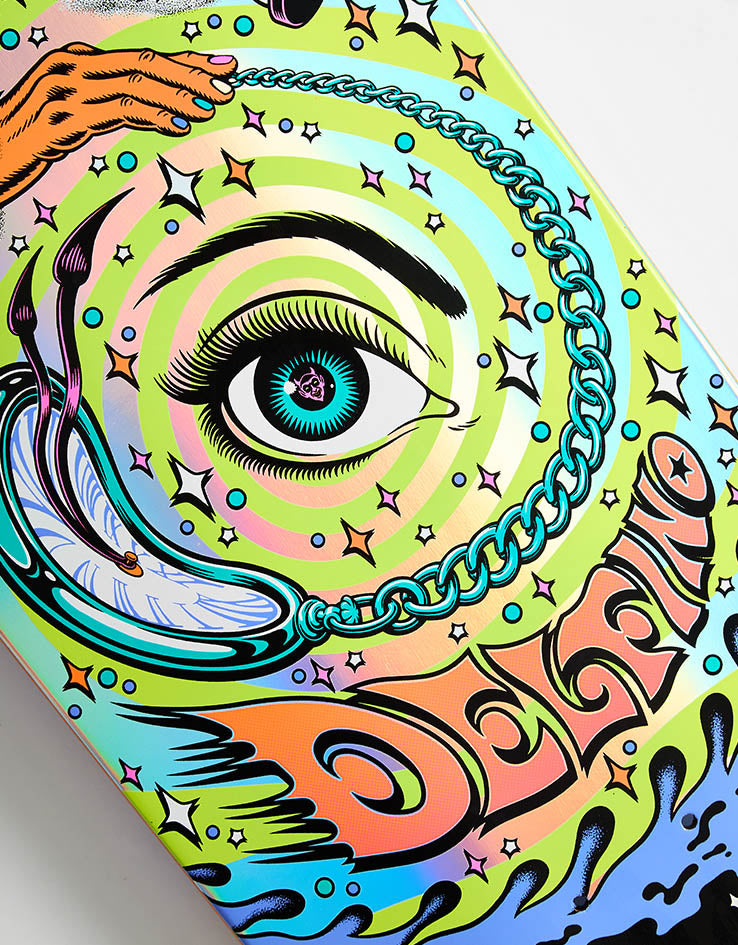 Santa Cruz Delfino Pinball Vision Skateboard Deck - 9.14"