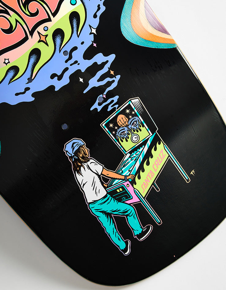 Santa Cruz Delfino Pinball Vision Skateboard Deck - 9.14"