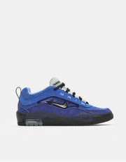 Nike SB Air Max Ishod Skate Shoes - Blue Void/Metallic Silver-Radiant Blue