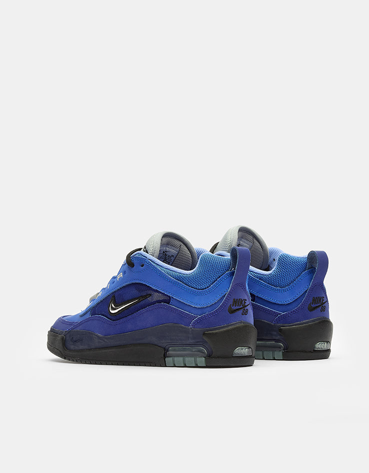 Nike SB Air Max Ishod Skate Shoes - Blue Void/Metallic Silver-Radiant Blue