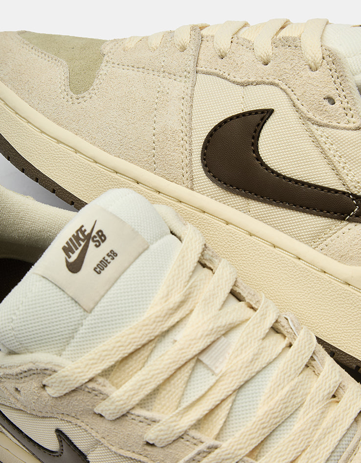 Nike SB Code 58 Skate Shoes - Pale Ivory/Dark Hazel-Lt Khaki-Muslin