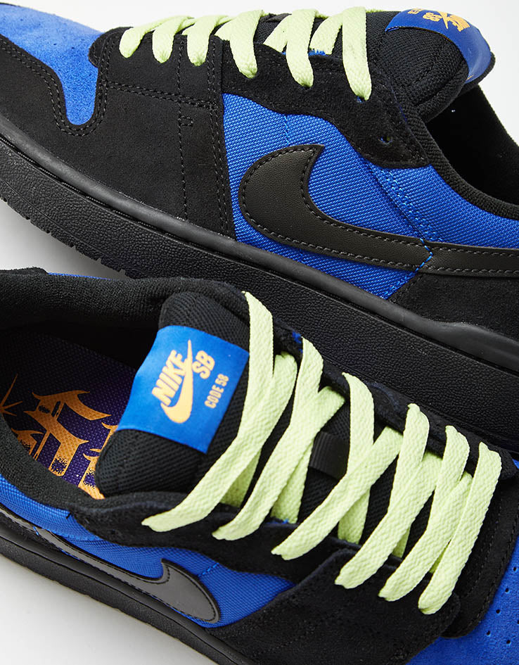 Nike SB Code 58 Skate Shoes - Racer Blue/Black-Black-Lt Lemon Twist