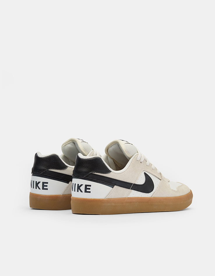Nike SB Delta Force Vulc Skate Shoes - Summit White/Black-Gum Light Brown