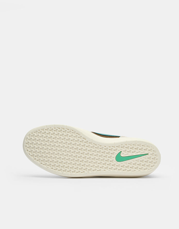 Nike SB Force 58 Skate Shoes - Mosswood Brown/Geode Teal-Lt Orewood Brn