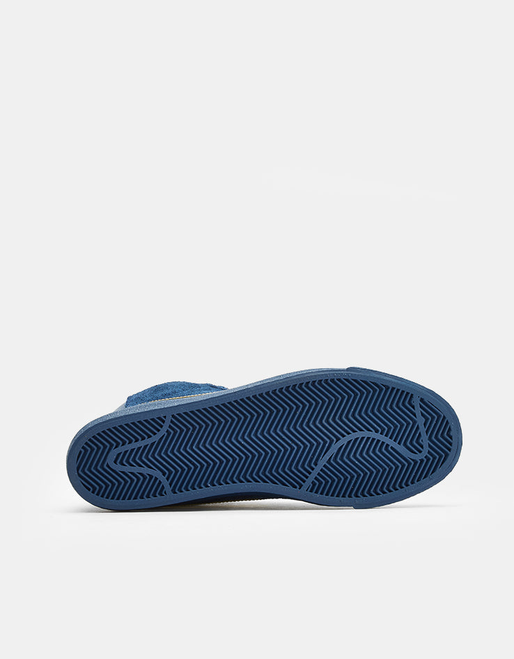 Nike SB Zoom Blazer Mid Skate Shoes - Coastal Blue/Pale Yellow-Coastal Blue
