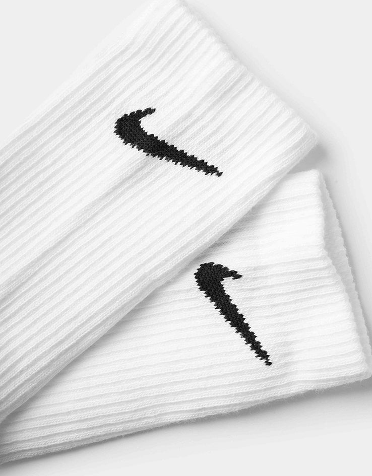 Nike Everyday Elevated 6 Pack Crew Socks - White/Black