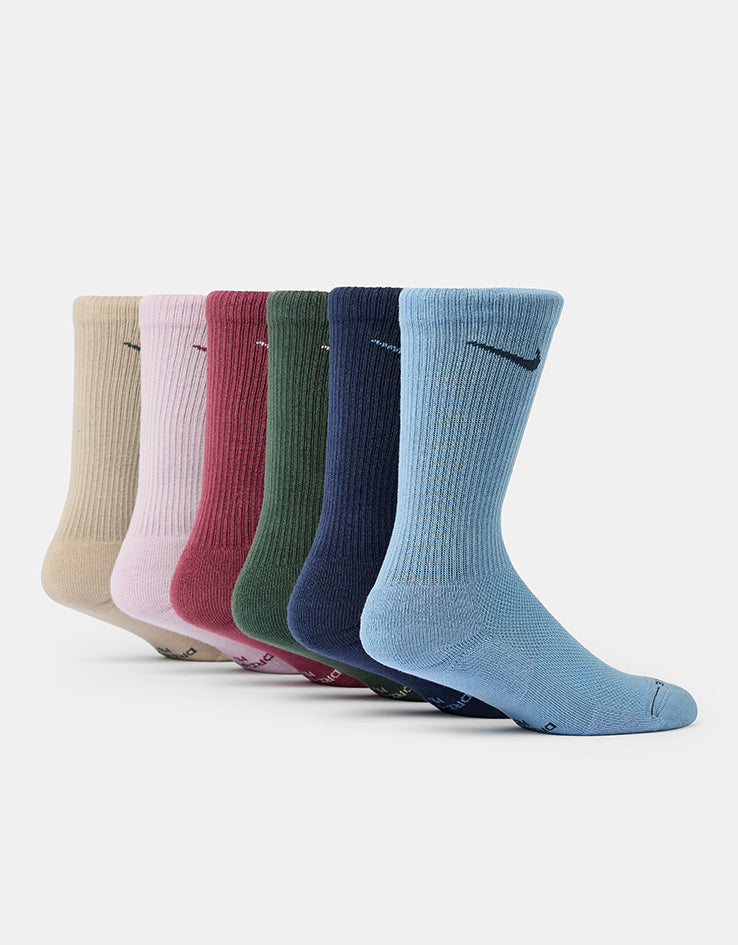 Nike Everyday Elevated 6 Pack Crew Socks - Multi