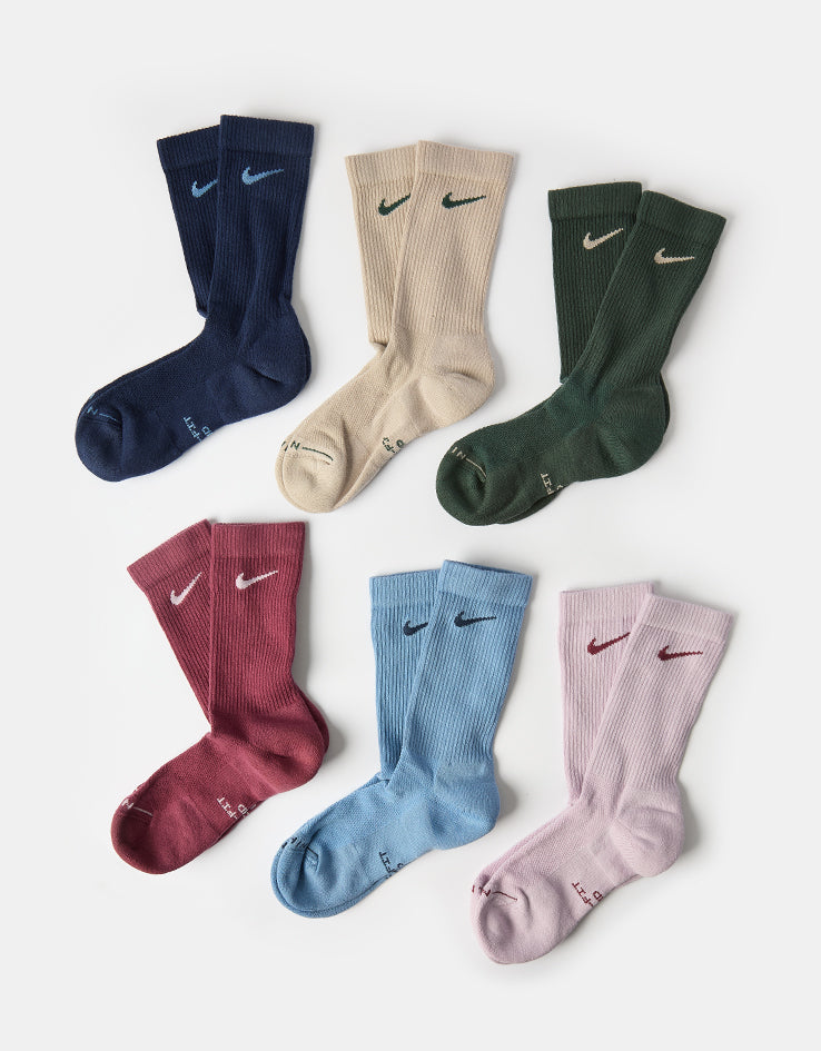 Nike Everyday Elevated 6 Pack Crew Socks - Multi