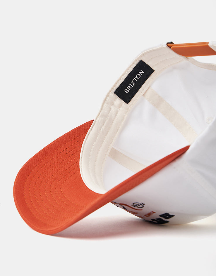 Brixton Beekman Snapback Cap - Off White/Rust