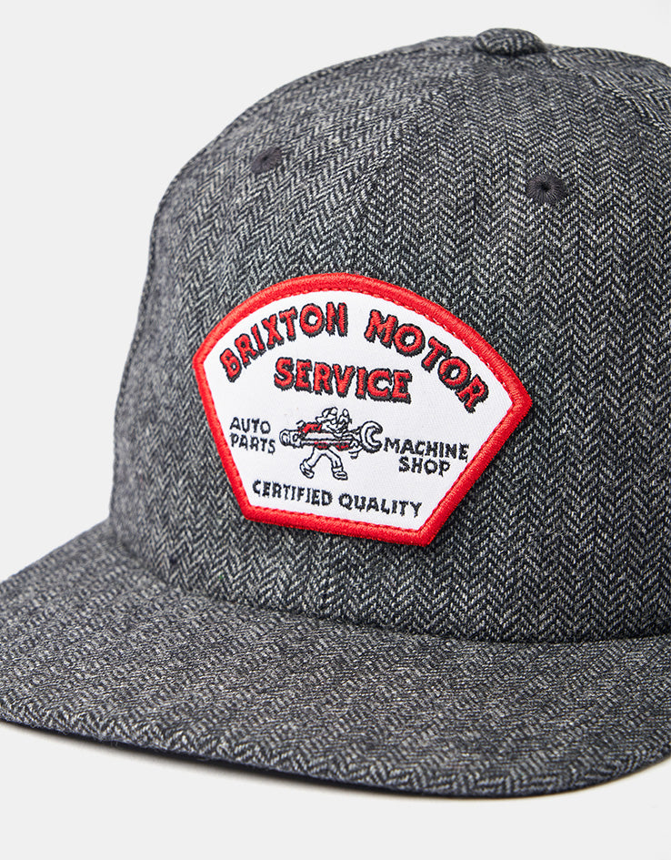 Brixton Dyson Snapback Cap - Black Herringbone