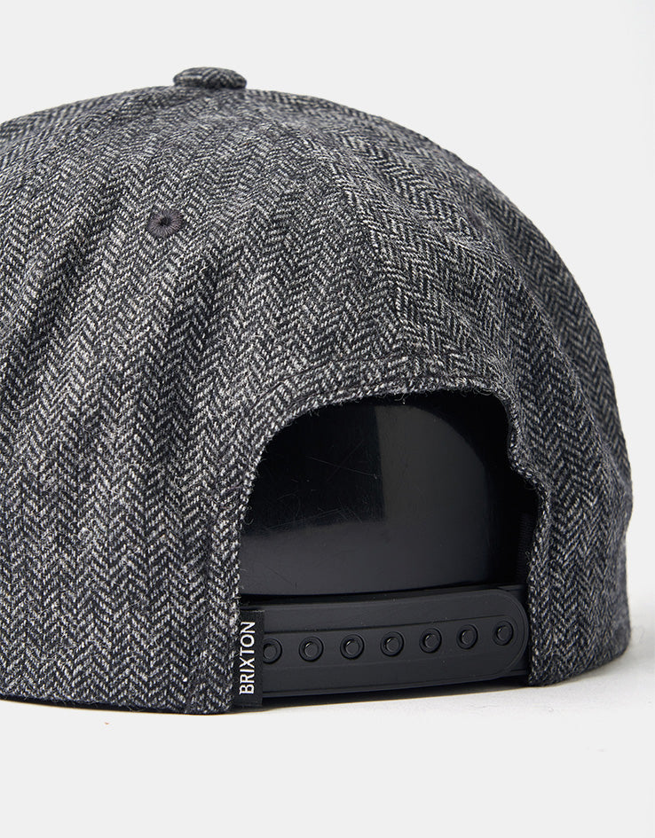 Brixton Dyson Snapback Cap - Black Herringbone