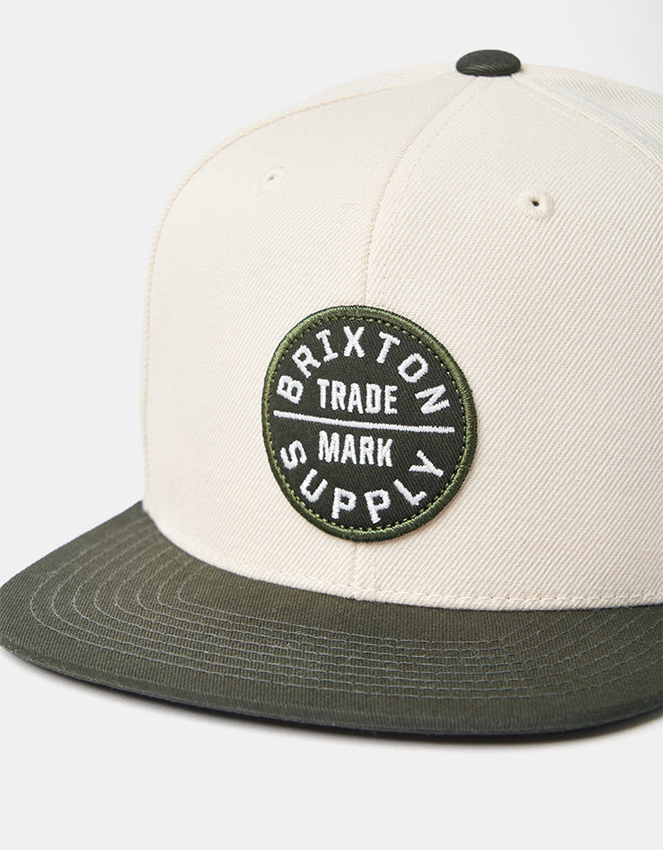 Brixton Oath III Snapback Cap - Wax Paper/Dark Olive