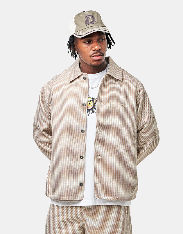 Dime MTL Houndstooth Jacket - Beige