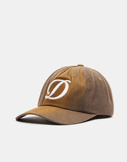Dime MTL Cursive Denim Worker Cap - Brown Washed