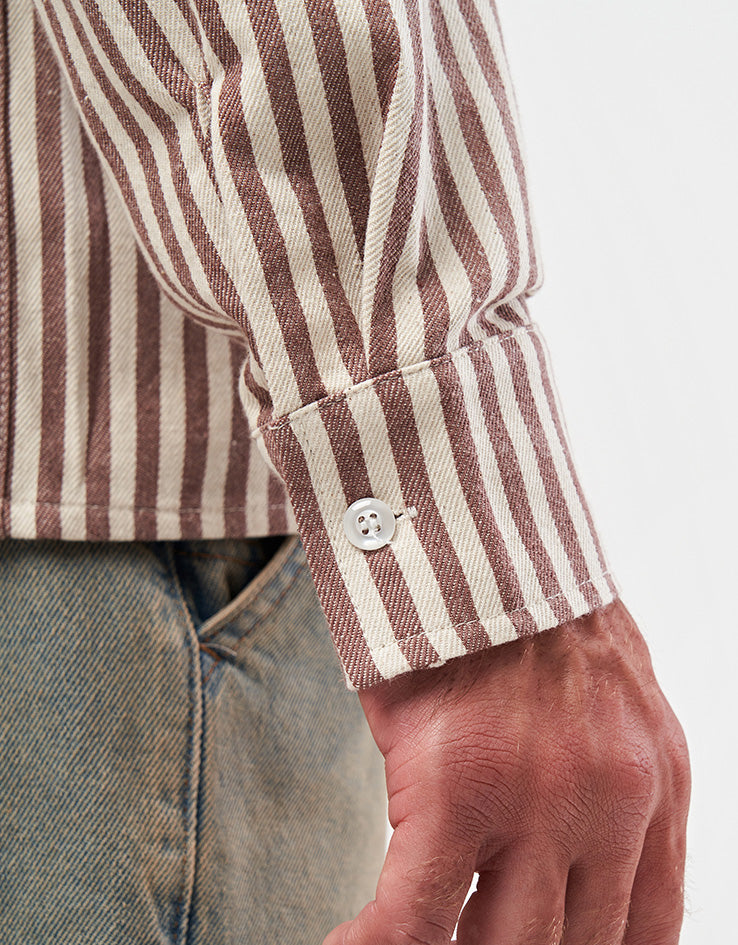 Come Sundown Destruction L/S Shirt - Brown/White