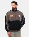 Come Sundown Destruction 1/4 Zip Fleece - Brown/Black