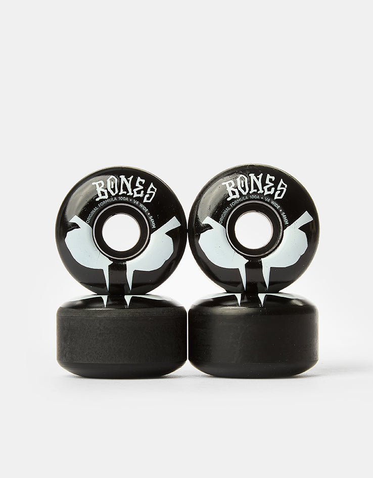 Bones OG Formula 100A V4 Wide 100a Black Skateboard Wheels