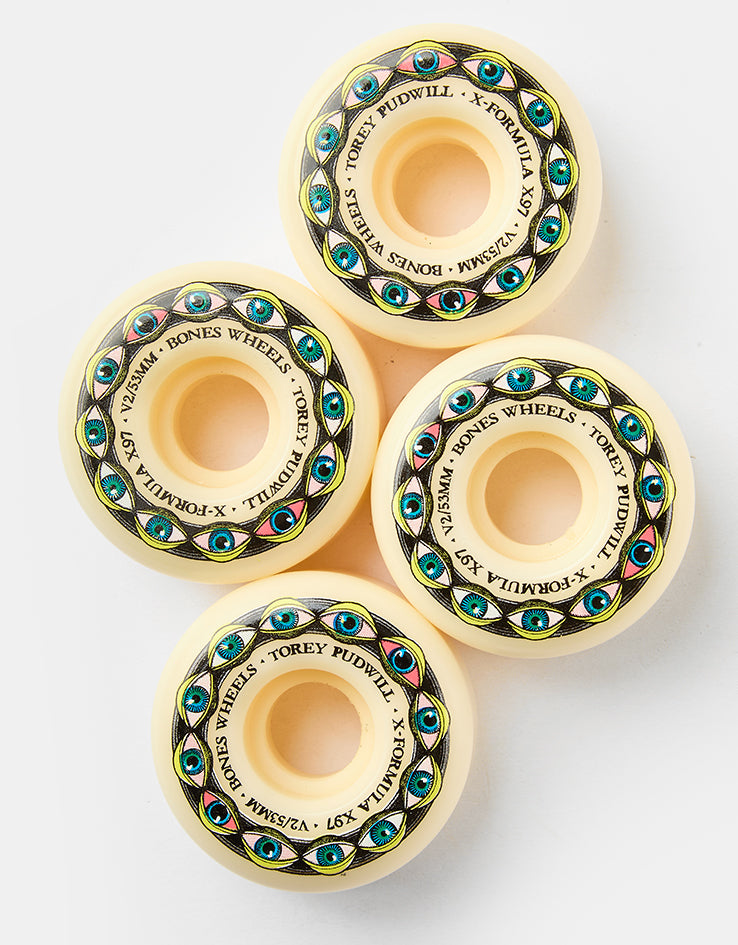 Bones Pudwill Frying Eyes  X-Formula V2 97a Skateboard Wheels - 53mm