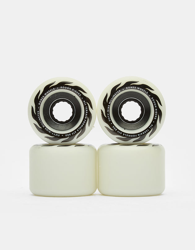 Bones Rough Riders Eternal Flame ATF 80a White Skateboard Wheels - 59mm