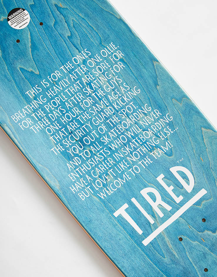 Tired The Rounders Chuck Skateboard Deck - 9.125"