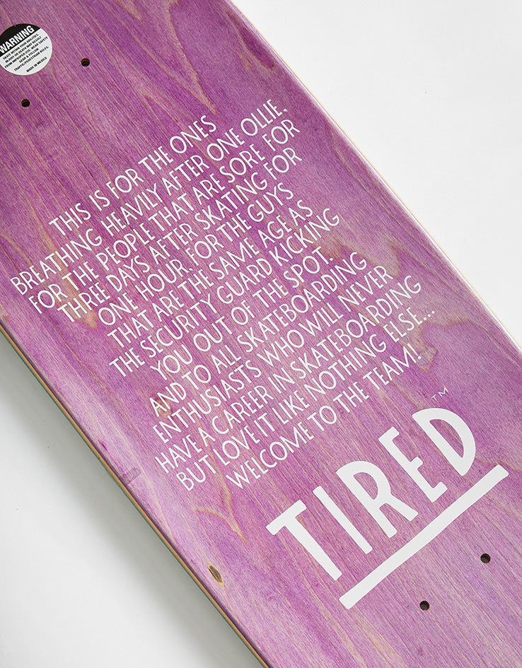 Tired Double Vision Donny Skateboard Deck - 8.625"