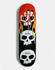 Zero 3 Skull With Flames Skateboard Deck - 8.5"