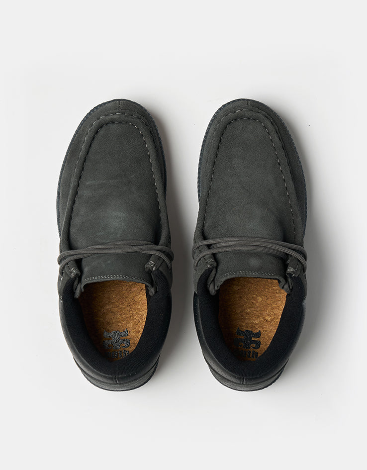 IPATH Cats Mid Skate Shoes - Charcoal Suede & Perf Leather